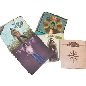 Group of 5 vintage vinyls and covers